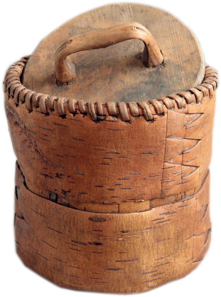 Туес с крышкой, Первая треть XX в., Архангельская губ., Мезенский уезд