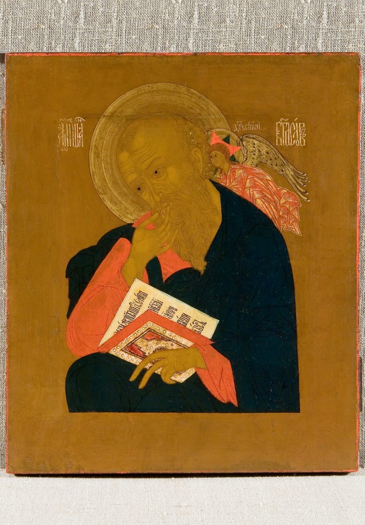 Икона "Иоанн богослов в молчании", XIX в., Русский Север