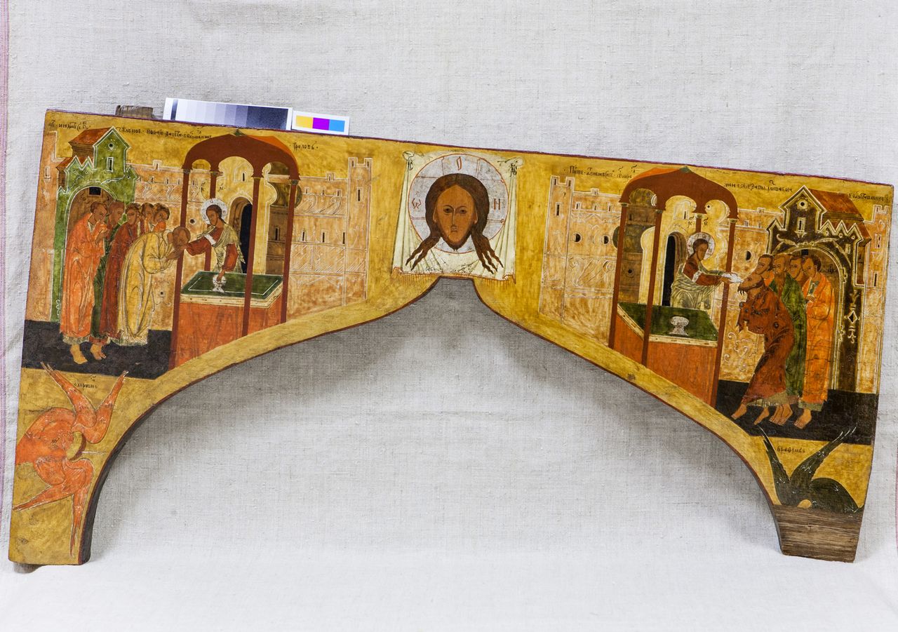 Икона "Сень от царских врат", XIX в., Русский Север