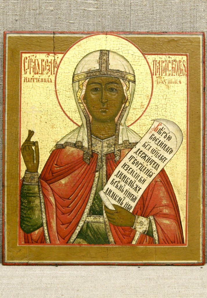 Икона "св. Праскева Пятница", XVIII - ХIХ в., Архангельская губерния