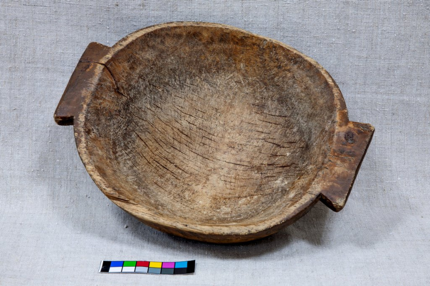 Ночва блюдо для формования хлеба перед выпечкой, Первая четверть ХХ в., Вологодская губ., Сольвычегодский уезд, Черевковская волость