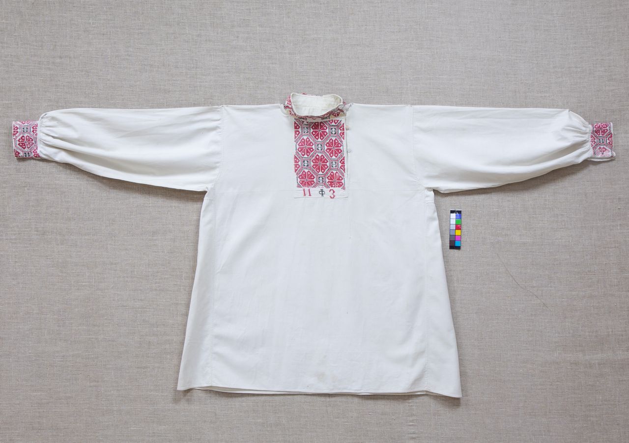 Рубаха мужская, Конец XIX - начало XX в., Архангельская губерния, Пинежский уезд, Никитинская волость, дер. Кротово