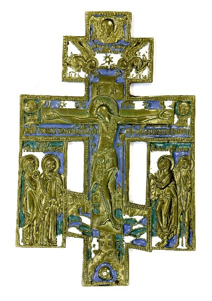 Крест киотный Распятие христово с предстоящими", XIX в., Поморье