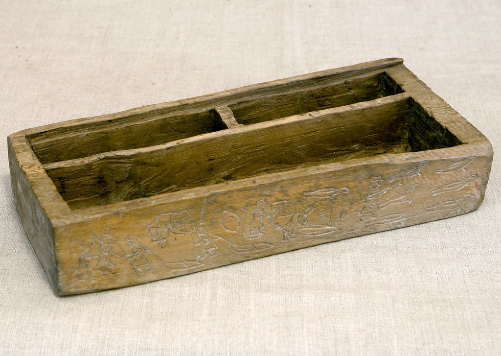 Ящичек "шильный", 1929 г., Русский Север, Поморье., Зимний берег Белого моря