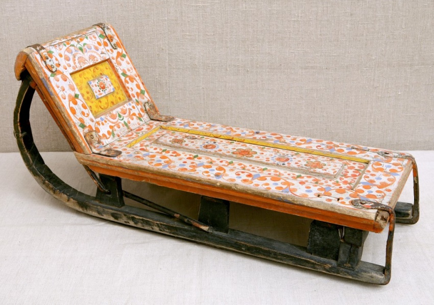 Санки для катания на масленице, Начало XX в., Вологодская губ., Сольвычегодский уезд, Пучужско-Петропавловская волость